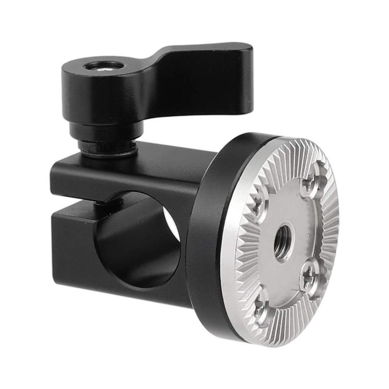 CAMVATE 15mm Single Rail Rod Clamp with M6 Rosette Mount for DSLR Camera Cage Handgrip - 2319 - Image 1